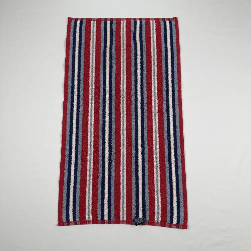 Ralph Lauren RL 67 Striped Cotton Hand Towels Nautical Made in USA Set of 2